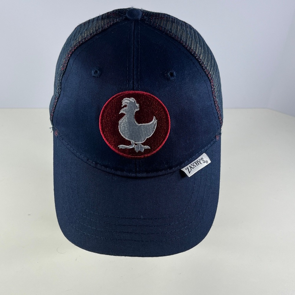 Zaxby's Employee Trucker Hat Cap Chicken Logo Navy Blue Mesh Uniform‎ One Size